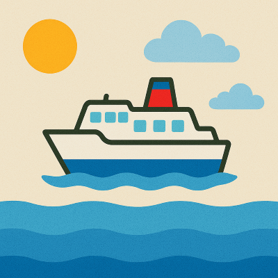 フェリーはどこを走るでしょうか？