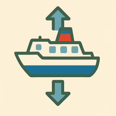 船はどうして水に浮ぶのでしょうか？