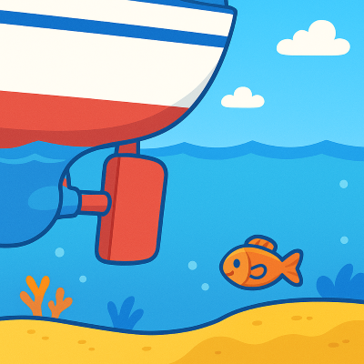 船の「かじ」はなんのためにあるでしょう？