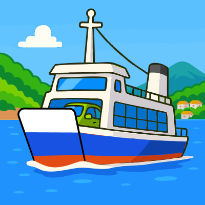 フェリーの上にある高い部分をなんという？