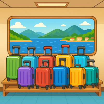 フェリーに乗るときに手荷物を置いておく場所は？